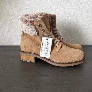 Antonioo La Faria | Leather Ankle Lace-up Boots with Side Zip size 9.5